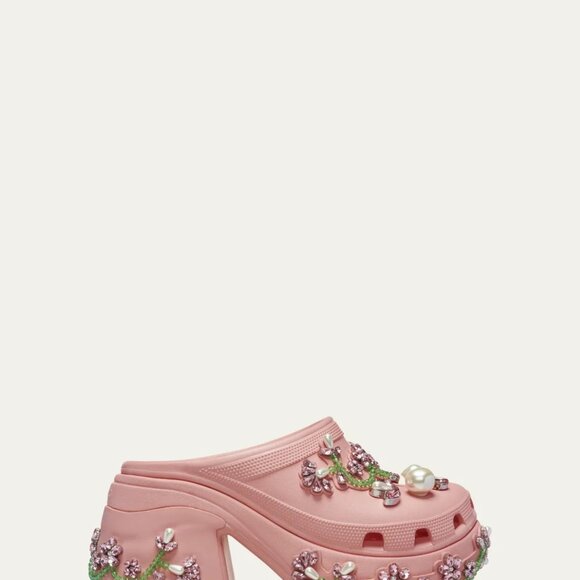 CROCS Shoes - Crocs x Simone Rocha Siren Clog with Crystal & Faux Pearl Jibbitz™